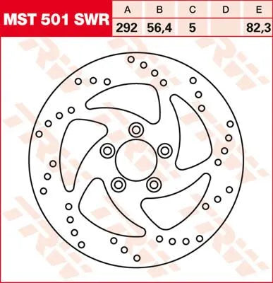 Trw Round Fixed Brake Rotor Swing Design Bromsskivor street - PE17102234 bild 1 PMIMAGE:B1206BBCD8BC6CC6FFBB