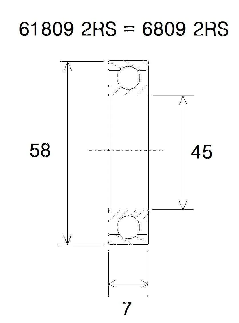 BLACK BEARING Lager B3 45x58x7 mm - PE49500156 bild 1 PMIMAGE:C9B4D2AE53D8A9A68977