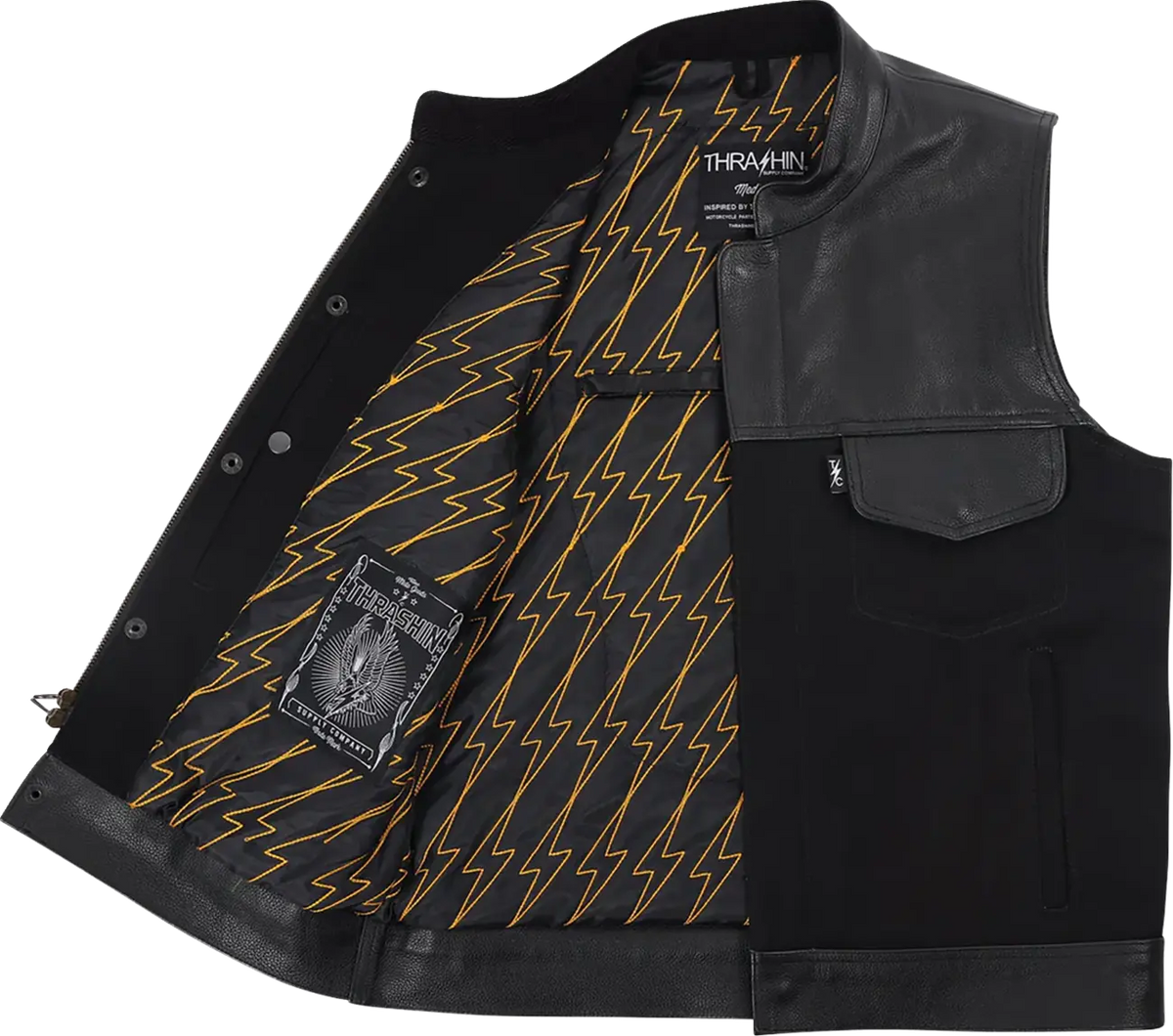 Thrashin Supply Co Kanan Leather/Denim Riding Vest Jacka textil herr - PE28208095 bild 7 PMIMAGE:DD1B1B7F1F251AFB406A
