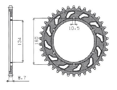 SUNSTAR SPROCKETS Works Triplestar Aluminium Bakdrev 530 43T - PE12111813 bild 1 PMIMAGE:AA9725A789B67135FDA2