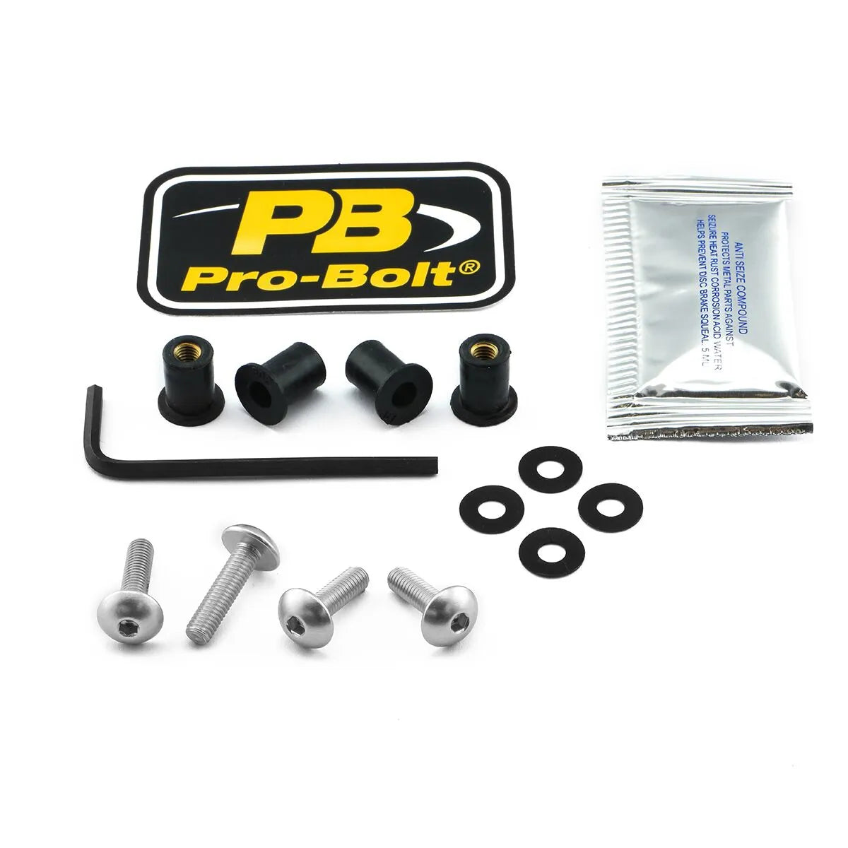 PRO BOLT Aluminium Screen Bolt Kit Silver - PE23210698 bild 1 PMIMAGE:9DD2CAEF369B363F1258