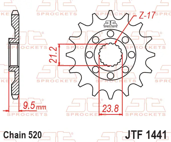 Jt Sprockets Front Sprocket Framdrev stål - PE12120221 bild 3 PMIMAGE:A77687714C3CB58FC7A4