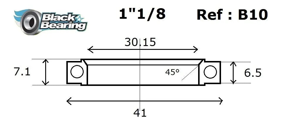BLACK BEARING HB 30.15X41X6.5/7.1MM 45°/90° Headsetlager - PE04100383 bild 1 PMIMAGE:CCCF33C442A9CD3C3F19