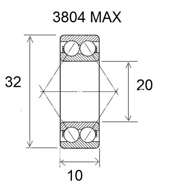 BLACK BEARING Max kullager 20x32x10mm - PE49500217 bild 1 PMIMAGE:86E95C7ACEA4DEEB1493