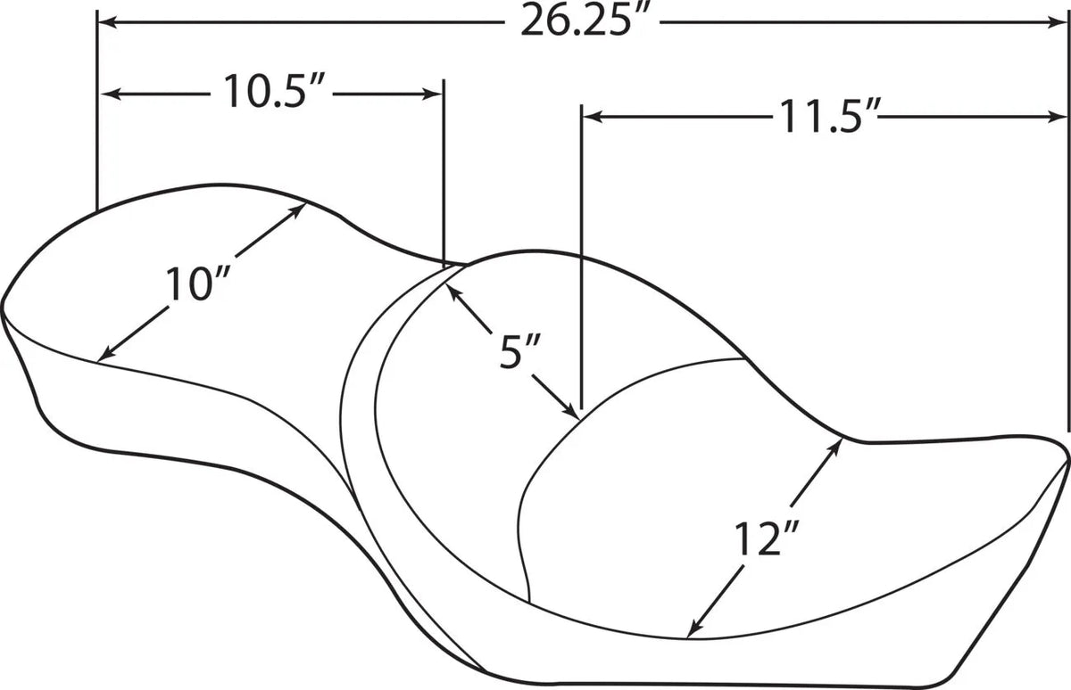 Drag Specialties Seats 2-Up Double Bucket Vinyl Seat Sadlar Harley Sportster - PE08040604 bild 2 PMIMAGE:78379A03BF7992F846FE