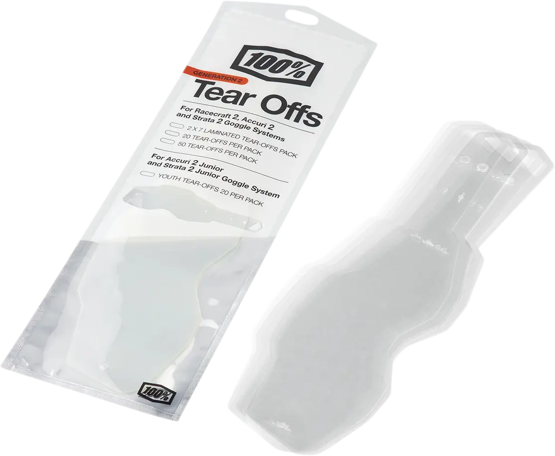 100% Youth Accuri 2/Strata 2 Goggle Tear-Offs - PE26020943 bild 1 PMIMAGE:7AE93E015741A5C82AB3