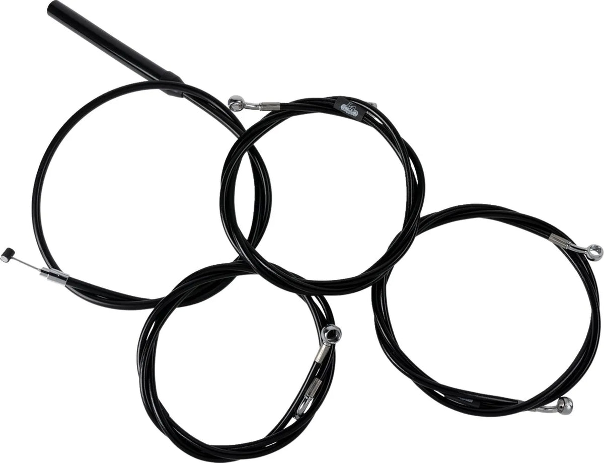 La Choppers Complete Stainless Braided Handlebar Cable/Brake Line Kit Broms, kopplingskablar & slangar - PE06621175 bild 1 PMIMAGE:28103325C9D12C0E2076