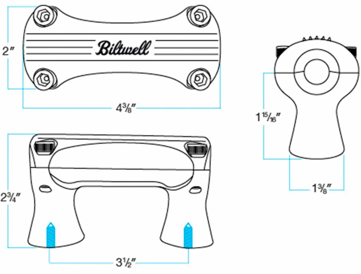 Biltwell 2" Thunder Handlebar Risers Styrhöjare & Risers - PE06020569 bild 4 PMIMAGE:23A4D708401BDD5CB576